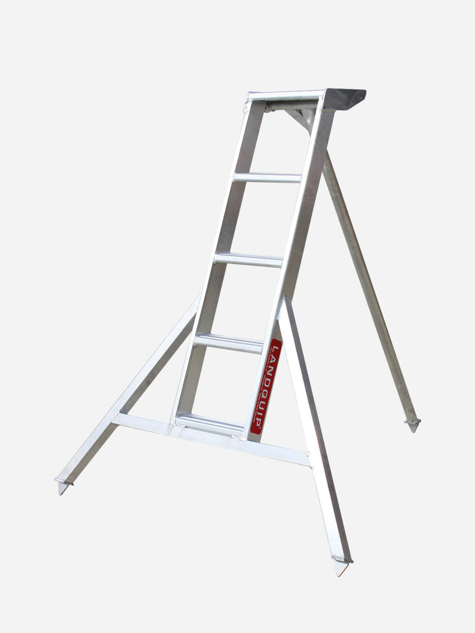 Landquip Allite 4-foot (1.22m) ladder with straight top step, lightweight aluminum construction for safe climbing and stability.