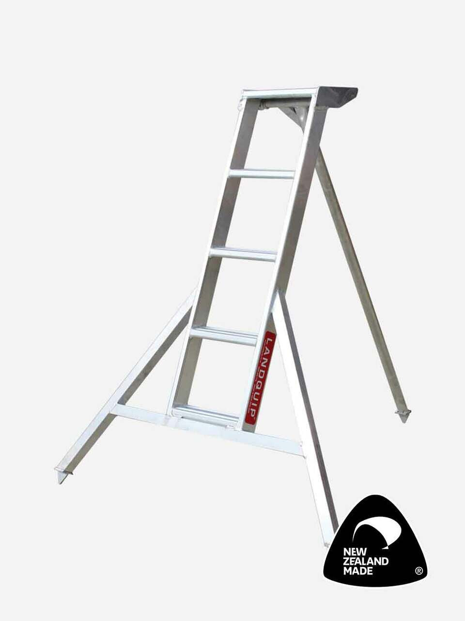 Landquip Allite Ladder, 4 feet (1.22m) straight-top step ladder, lightweight aluminum construction for household use