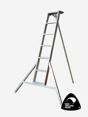 Landquip Allite 6-foot aluminum ladder with straight top step, lightweight and sturdy for household and professional use