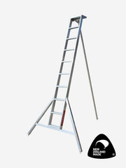 Landquip Allite Ladder, 9-foot (2.7m) straight-top step ladder, lightweight aluminum design for safe climbing and easy transport.