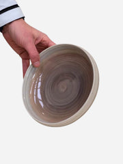 Ned Collections Harper Ikebana Bowl with sleek, minimalist design in neutral tones, perfect for floral arrangements and decorative displays.