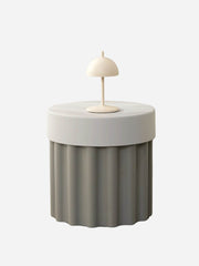 Grey Harry Bucket by Ned Collections, a stylish woven storage basket with handles, perfect for home organization.