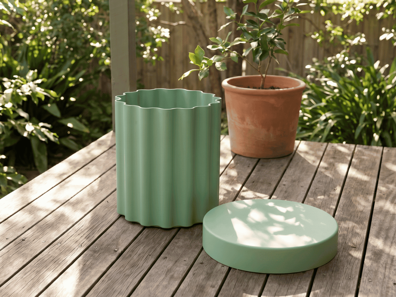 Grey Harry Bucket by Ned Collections featuring a soft, woven design perfect for storage or decorative use.
