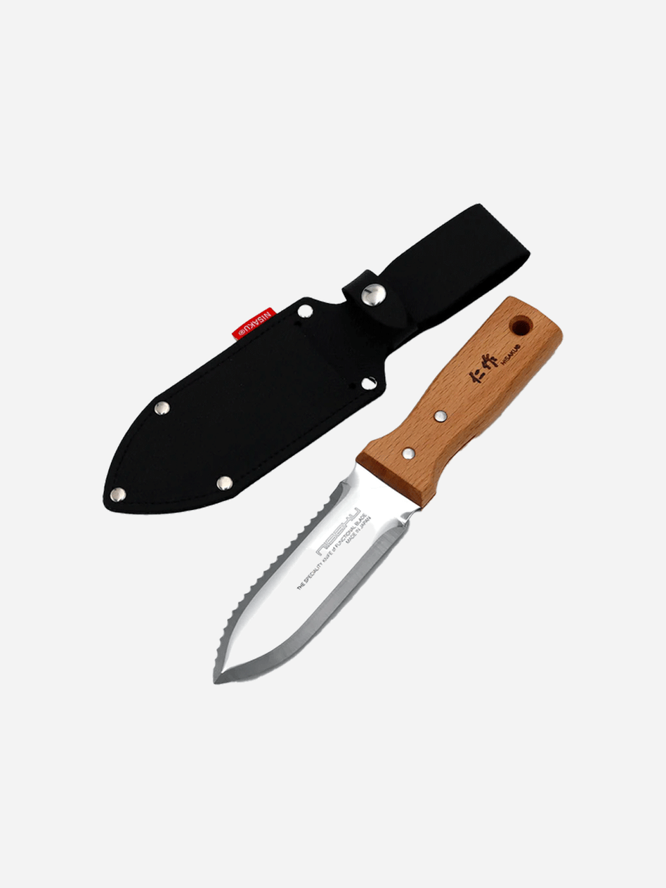 Nisaku Hori Hori Weeder 110mm garden tool with stainless steel blade and ergonomic handle for planting and weeding tasks