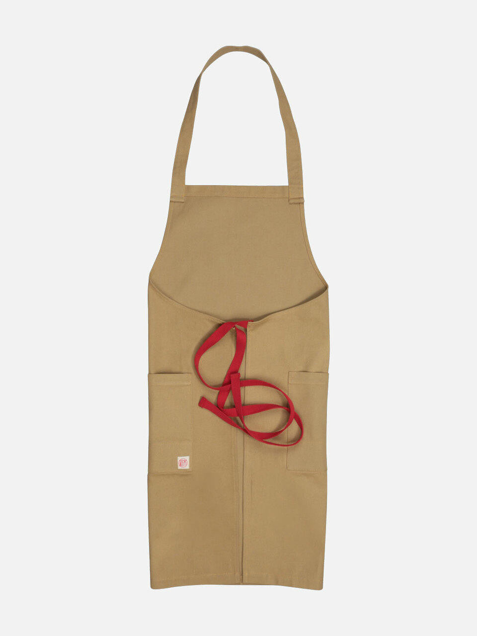 Niwaki apron with adjustable straps and multiple pockets, made of durable fabric, ideal for gardening or woodworking tasks.