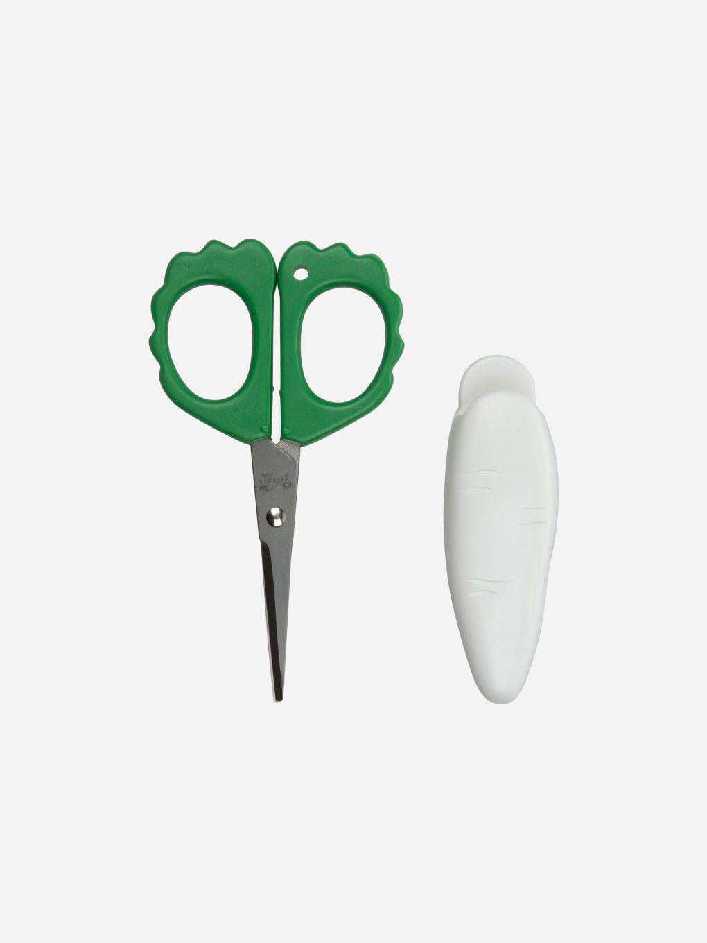 Niwaki Carrot-shaped fridge magnet scissors with detailed orange carrot design and stainless steel blades for kitchen use