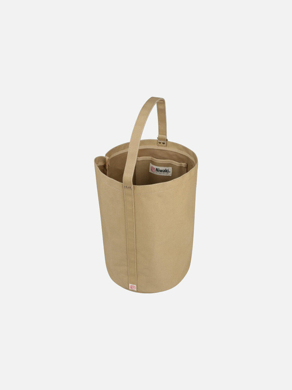 Niwaki Kantan Bag in natural fabric with leather handles, lightweight and versatile for gardening or outdoor use.