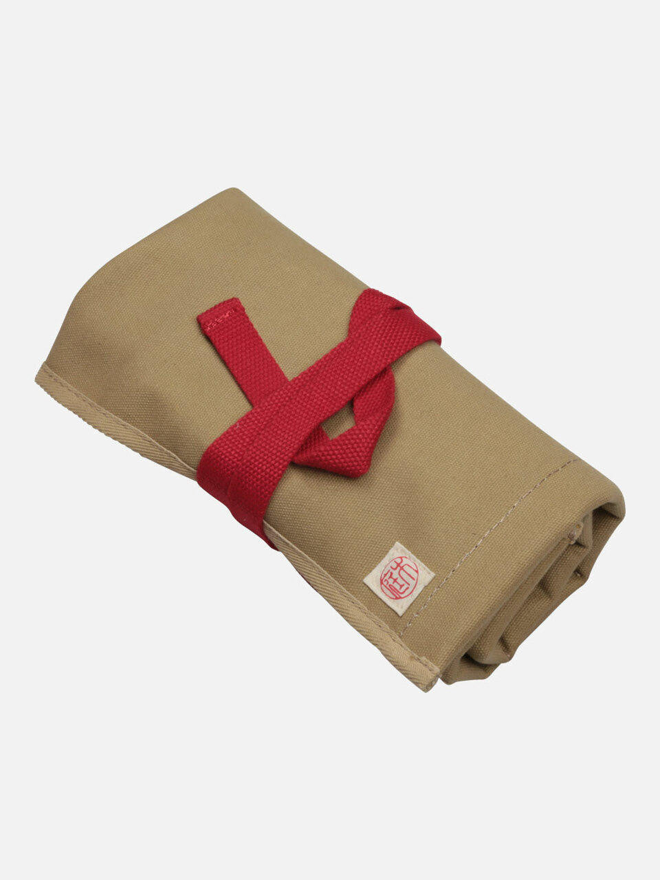 Niwaki tool roll with multiple compartments, made of durable fabric, designed to organize gardening or pruning tools.