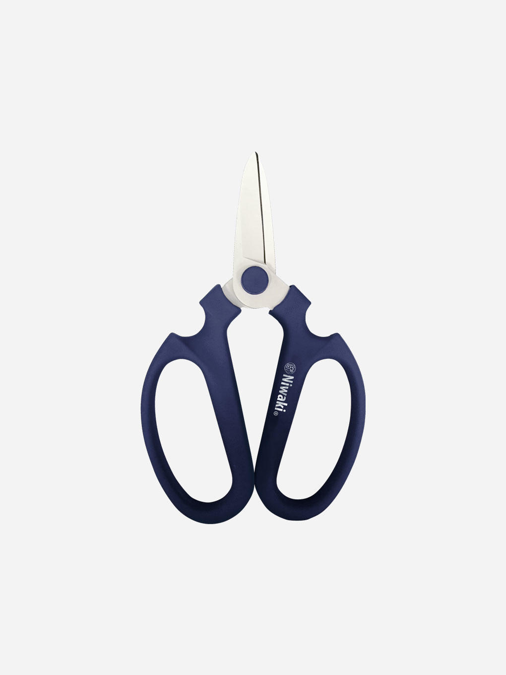 Niwaki Sakagen flower scissors with pink handles, sharp stainless steel blades for precise floral trimming.