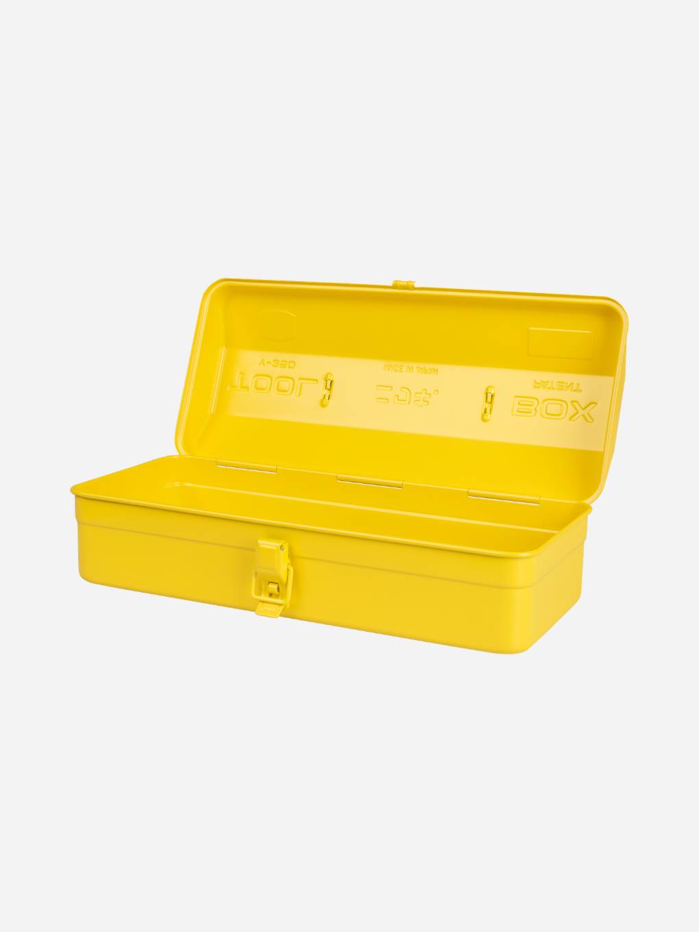 Yellow Niwaki Y-Type Tool Box with sturdy handle and compartments for garden tools and accessories.