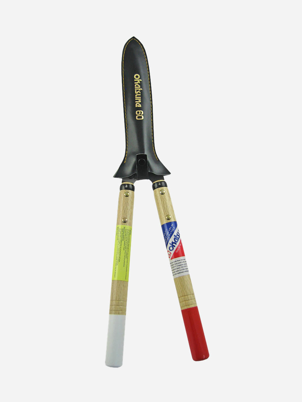 Okatsune Hedge Shears 217 for trimming shrubs and hedges, featuring sharp blades and ergonomic handles.