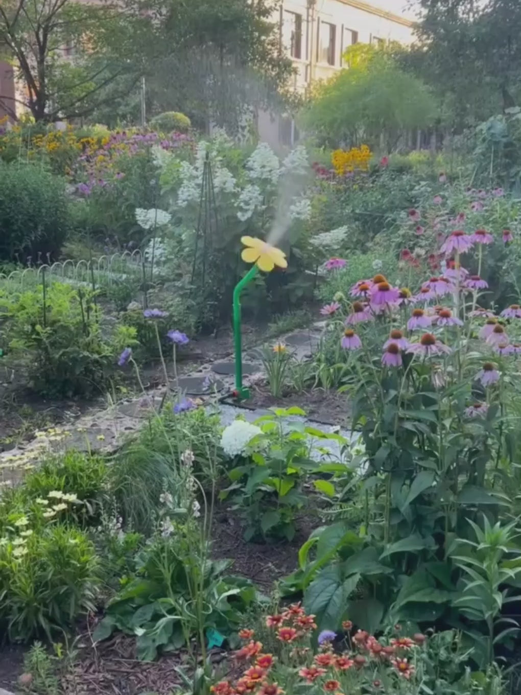 Load video: Dancing Sunflower Sprinkler - Yellow