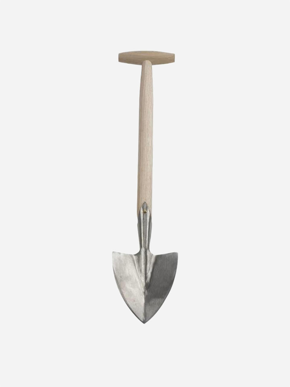 Sneeboer Great Dixter Planting Spade with mid-length handle, stainless steel blade for gardening and planting tasks.