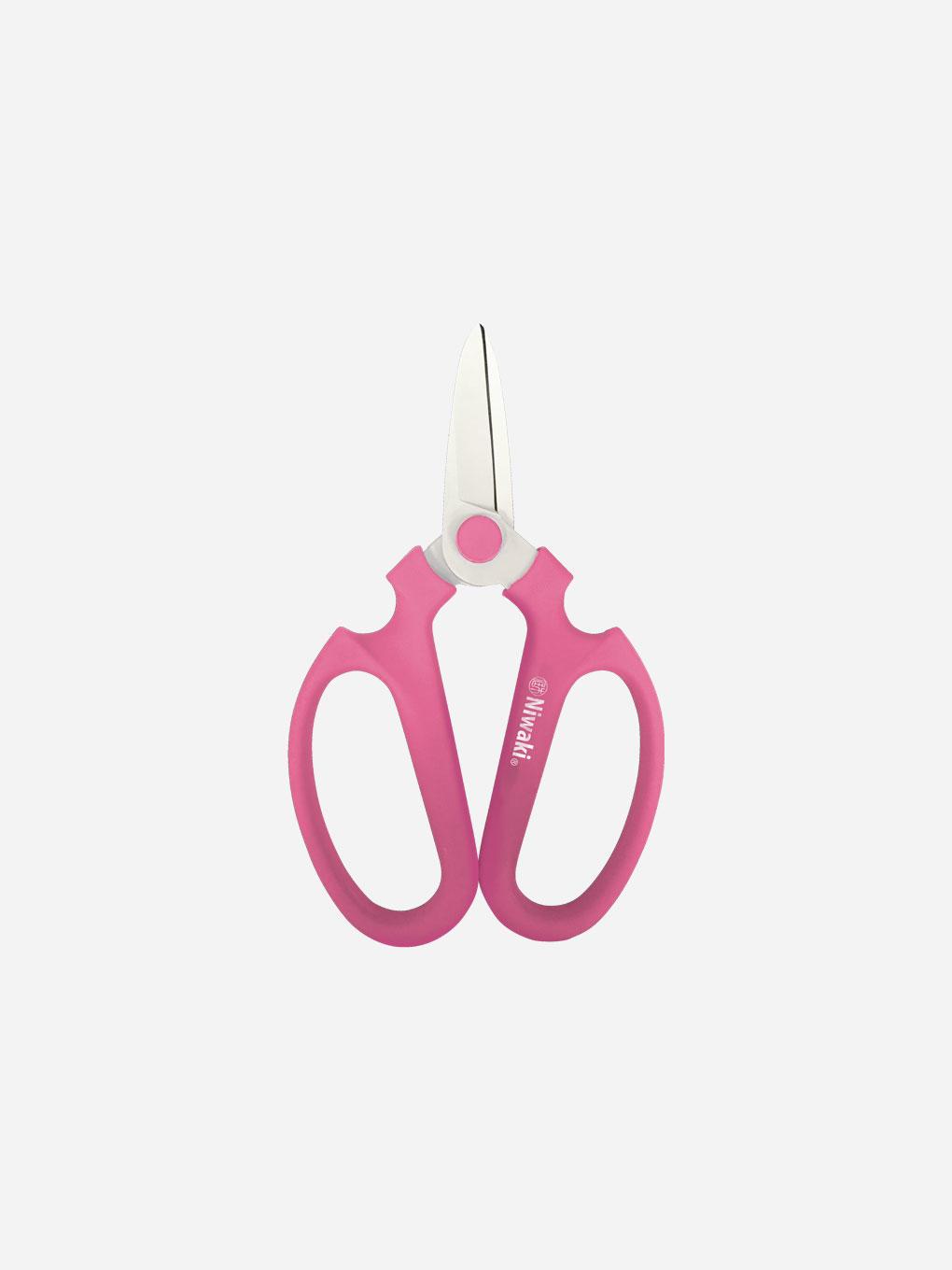 Toyama Hamono Sakagen Flower Scissors, 170mm, blue, sharp stainless steel blades for precise flower trimming.
