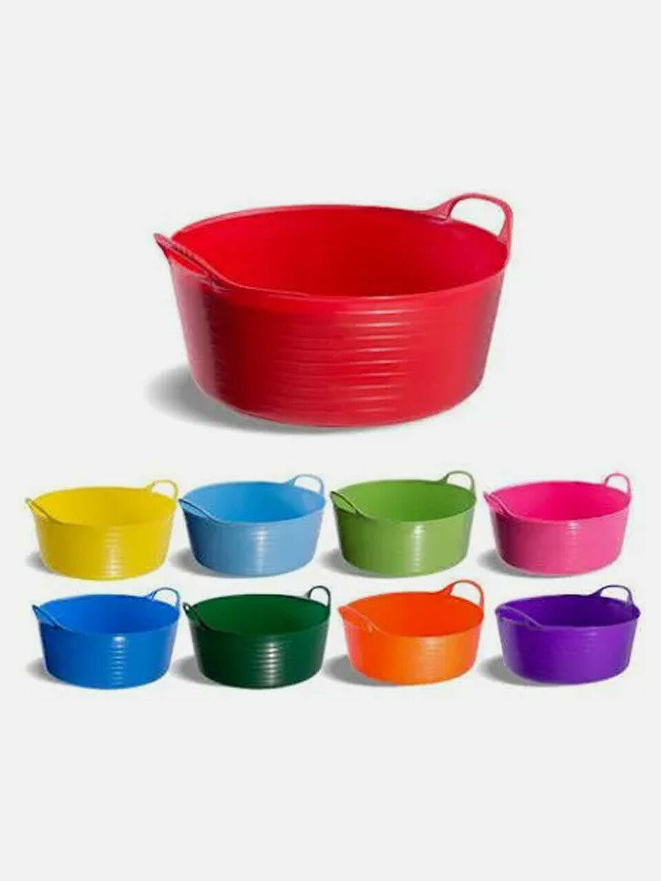 Tubtrug 35-litre shallow flexible garden tub for weeding, harvesting, and garden tasks — Bugg