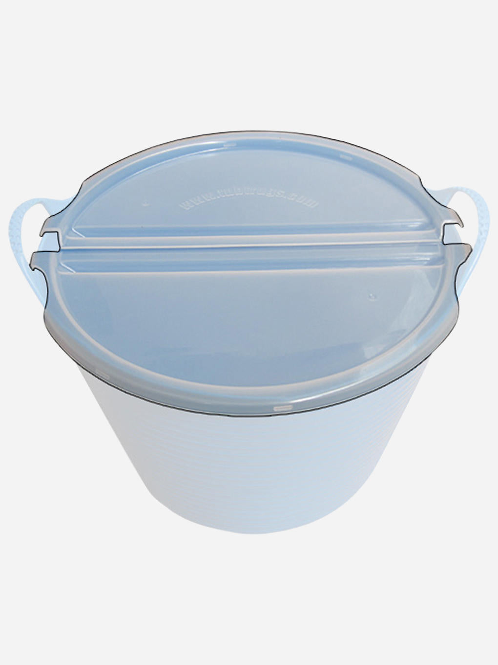 Clear lid for 38-liter Tubtrugs Red Gorilla storage container, made of durable plastic, fits securely on the tub.