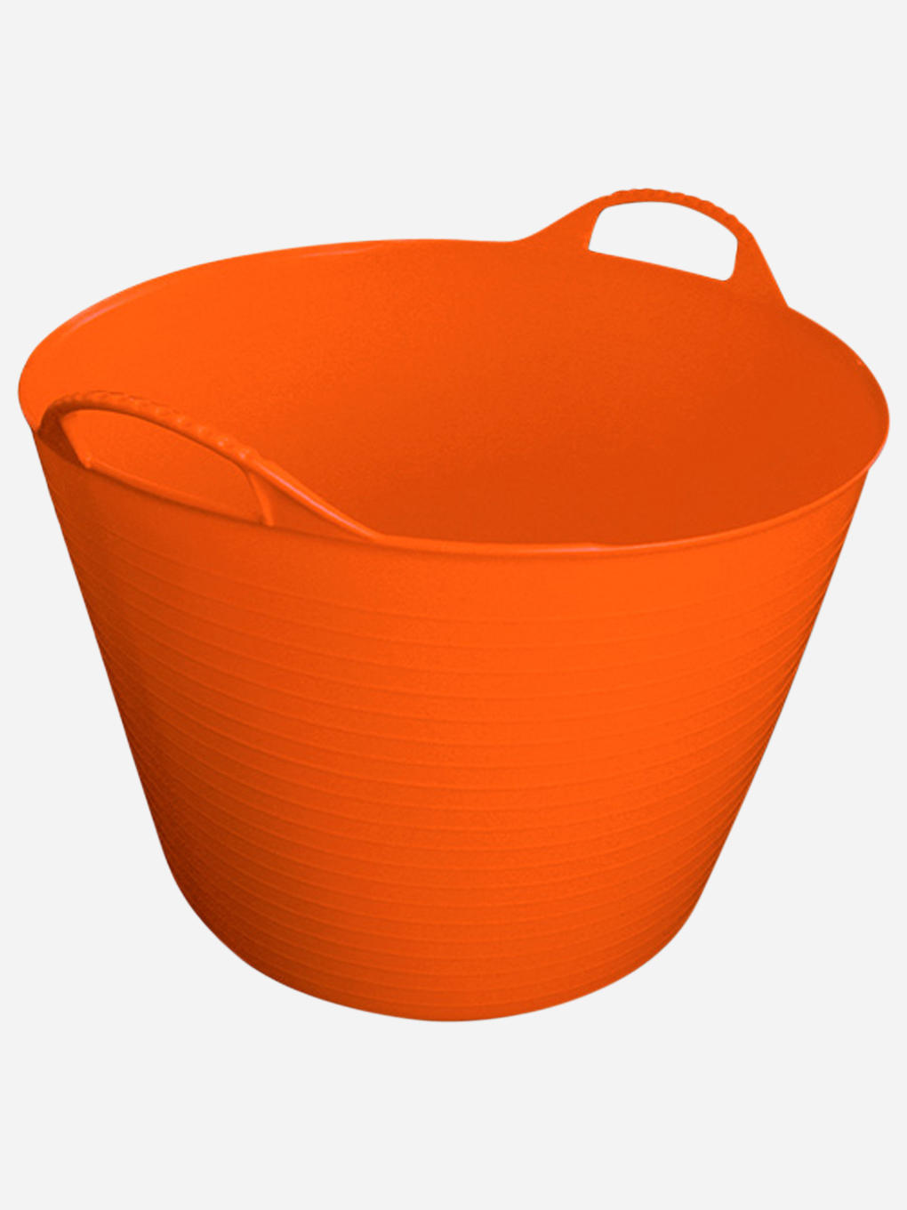 Red Gorilla Tubtrug 38-litre orange flexible plastic tub for gardening, storage, or household use, shown with a handle and wide opening.